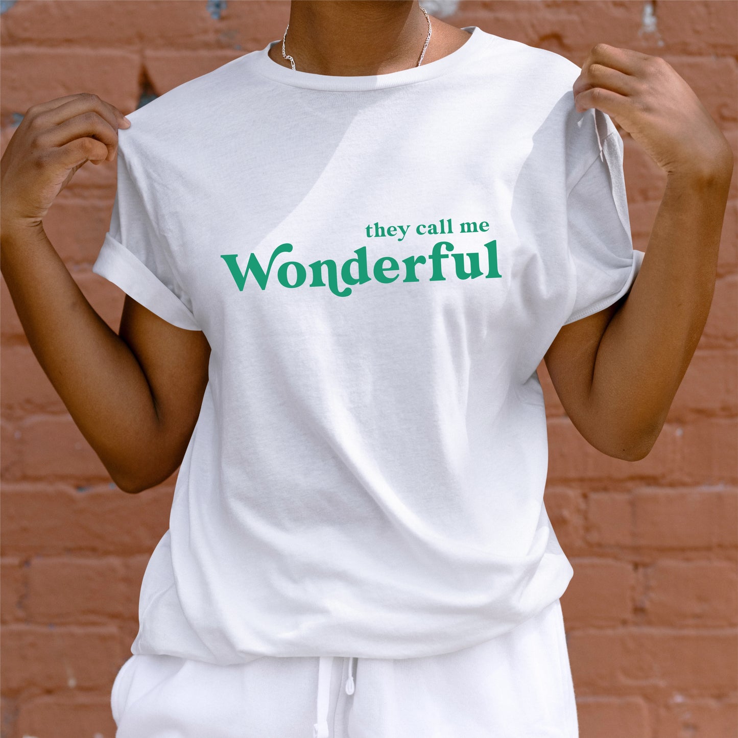 Wicked T-Shirt Unisex Organic - They call me wonderful - white