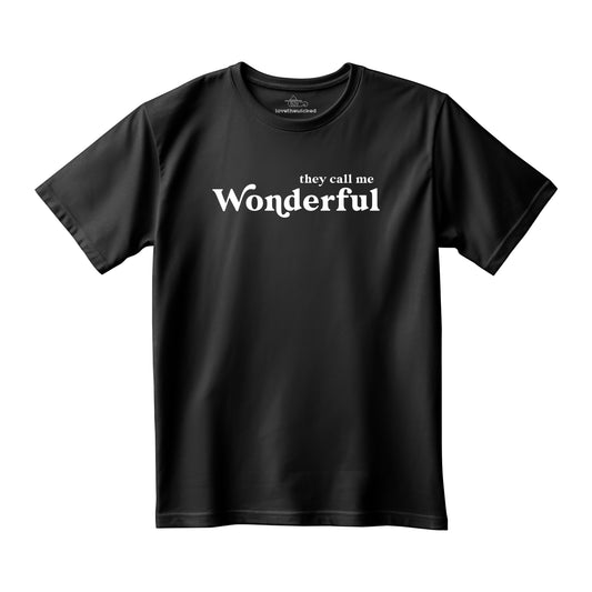 Wicked T-Shirt Unisex Organic - They call me wonderful - black