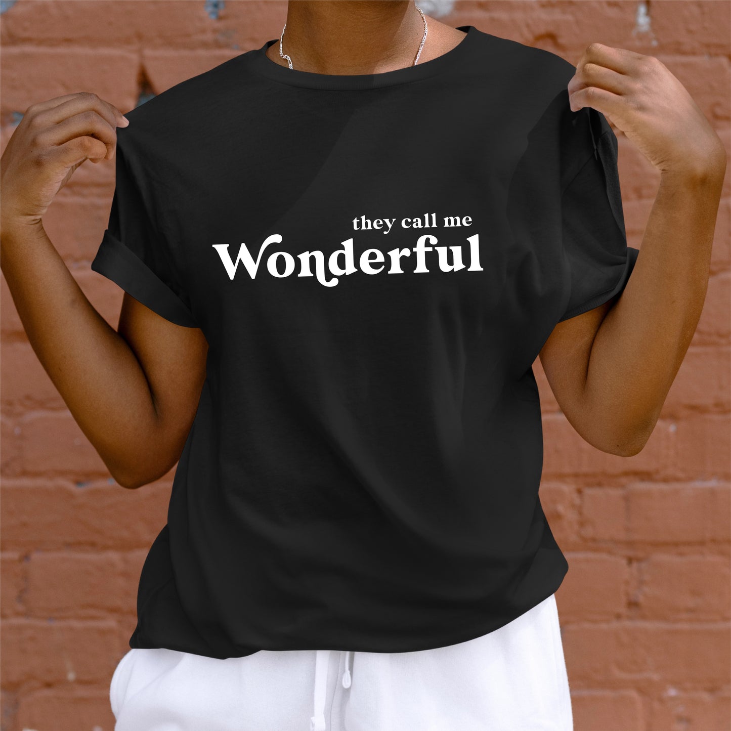 Wicked T-Shirt Unisex Organic - They call me wonderful - black